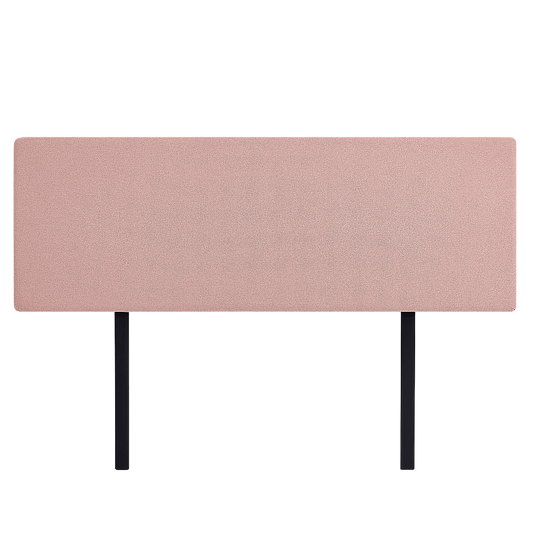 Linen Fabric King Bed Deluxe Headboard Bedhead - Pale Pink - Cosy Abode