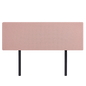 Linen Fabric King Bed Deluxe Headboard Bedhead - Pale Pink - Cosy Abode