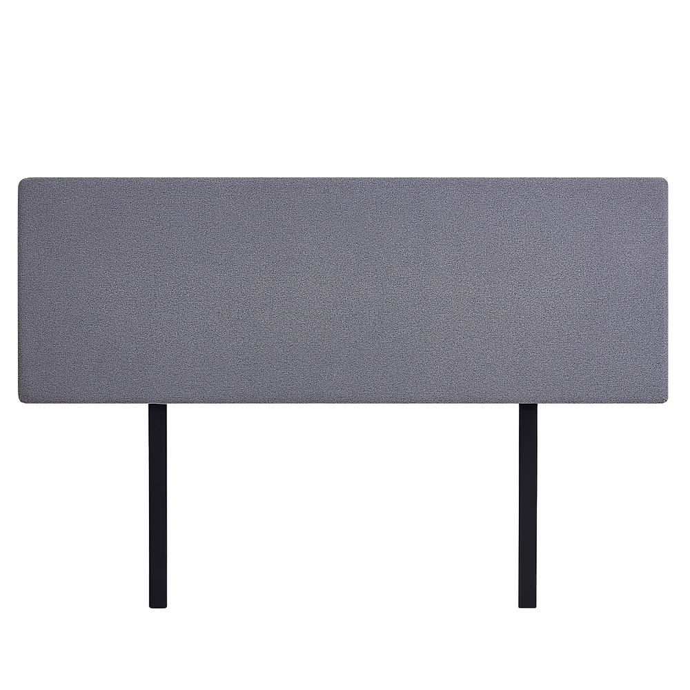 Linen Fabric King Bed Deluxe Headboard Bedhead - Slate Ash - Cosy Abode