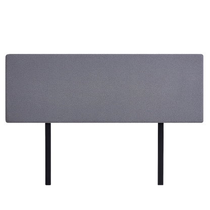 Linen Fabric King Bed Deluxe Headboard Bedhead - Slate Ash - Cosy Abode