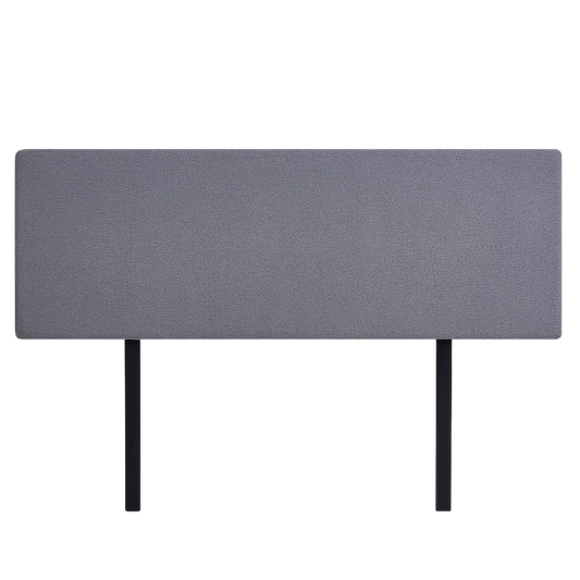Linen Fabric King Bed Deluxe Headboard Bedhead - Slate Ash - Cosy Abode