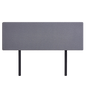 Linen Fabric King Bed Deluxe Headboard Bedhead - Slate Ash - Cosy Abode