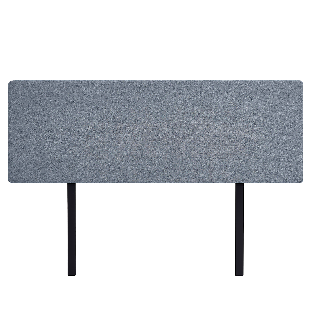 Linen Fabric King Bed Deluxe Headboard Bedhead - Berlin Blue - Cosy Abode