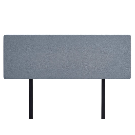 Linen Fabric King Bed Deluxe Headboard Bedhead - Berlin Blue - Cosy Abode