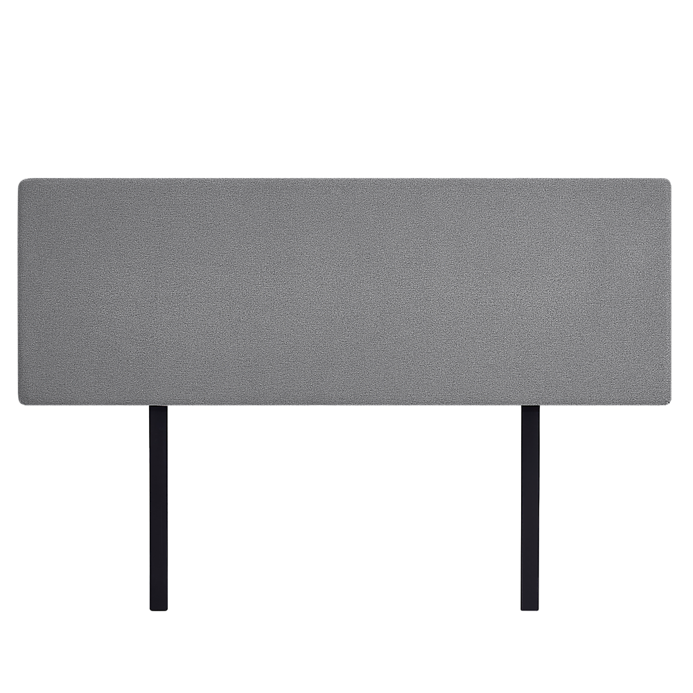 Linen Fabric King Bed Deluxe Headboard Bedhead - Night Ash - Cosy Abode