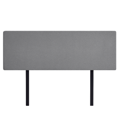 Linen Fabric King Bed Deluxe Headboard Bedhead - Night Ash - Cosy Abode