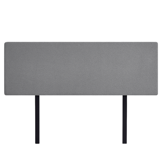 Linen Fabric King Bed Deluxe Headboard Bedhead - Night Ash - Cosy Abode