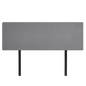Linen Fabric King Bed Deluxe Headboard Bedhead - Night Ash - Cosy Abode