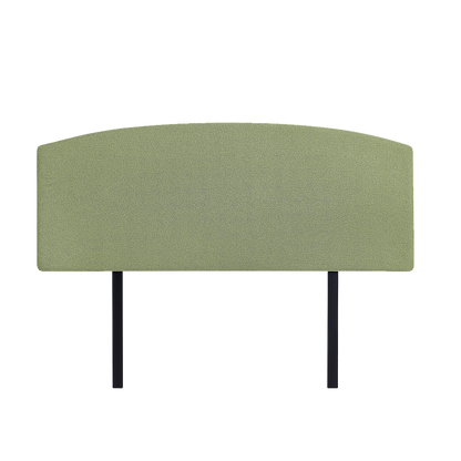 Linen Fabric Double Bed Curved Headboard Bedhead - Olive Green - Cosy Abode