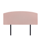 Linen Fabric Queen Bed Curved Headboard Bedhead - Pale Pink - Cosy Abode