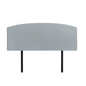 Linen Fabric Queen Bed Curved Headboard Bedhead - Stone Grey - Cosy Abode