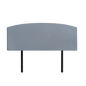 Linen Fabric Queen Bed Curved Headboard Bedhead - Berlin Blue - Cosy Abode
