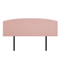 Linen Fabric King Bed Curved Headboard Bedhead - Pale Pink - Cosy Abode
