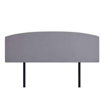 Linen Fabric King Bed Curved Headboard Bedhead - Slate Ash - Cosy Abode