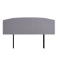 Linen Fabric King Bed Curved Headboard Bedhead - Slate Ash - Cosy Abode