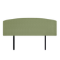 Linen Fabric King Bed Curved Headboard Bedhead - Olive Green - Cosy Abode