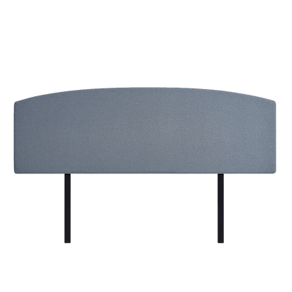Linen Fabric King Bed Curved Headboard Bedhead - Berlin Blue - Cosy Abode