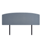 Linen Fabric King Bed Curved Headboard Bedhead - Berlin Blue - Cosy Abode