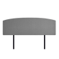 Linen Fabric King Bed Curved Headboard Bedhead - Night Ash - Cosy Abode