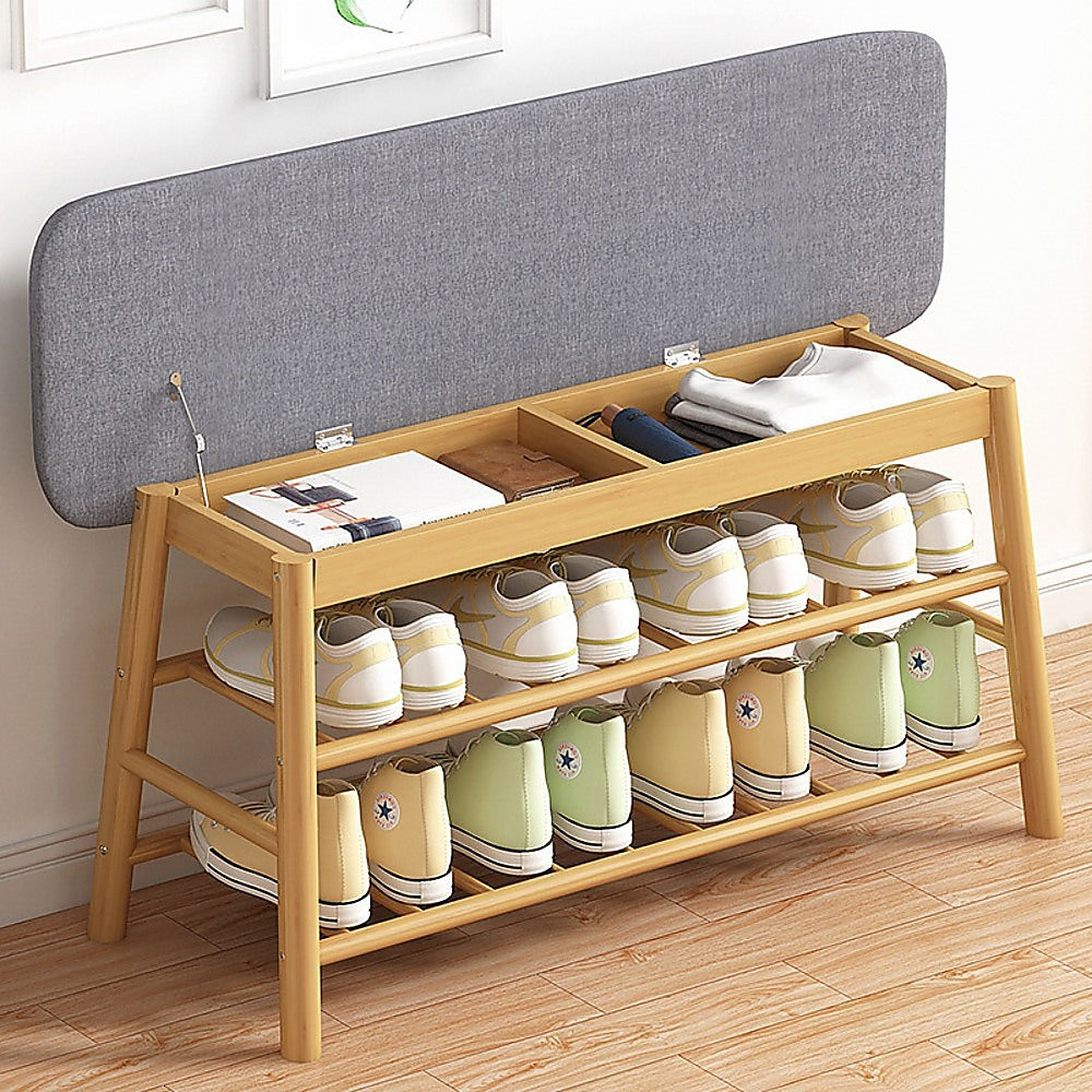 Shoe Stool Storage Rack Cabinet Multifunctional Space Saving - Cosy Abode