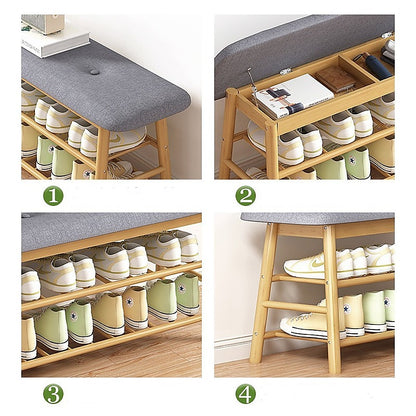 Shoe Stool Storage Rack Cabinet Multifunctional Space Saving - Cosy Abode
