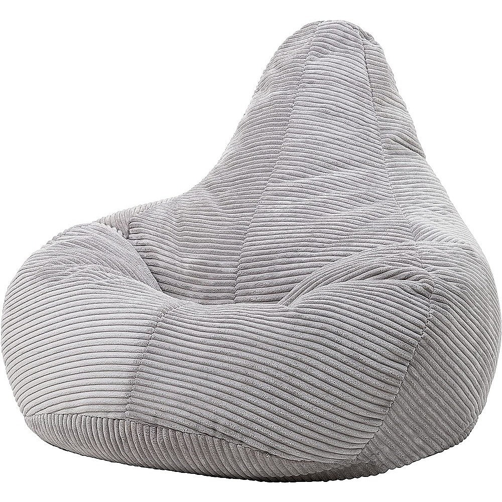 Jumbo Cord Beanbag Chair Cover Unfilled Large Bean Bag - Grey - Cosy Abode