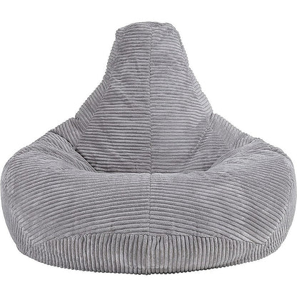 Jumbo Cord Beanbag Chair Cover Unfilled Large Bean Bag - Grey - Cosy Abode