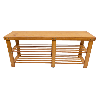 Bamboo Shoe Rack Wooden Bench Storage Organiser Cabinet Holder Stool - Cosy Abode