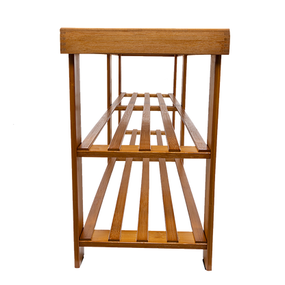 Bamboo Shoe Rack Wooden Bench Storage Organiser Cabinet Holder Stool - Cosy Abode