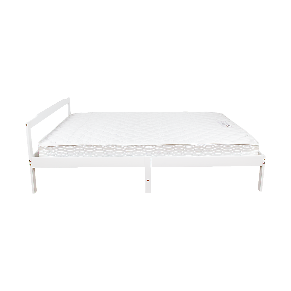 Double Wooden Bed Frame Home Furniture White - Cosy Abode