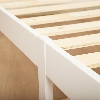 Double Wooden Bed Frame Home Furniture White - Cosy Abode