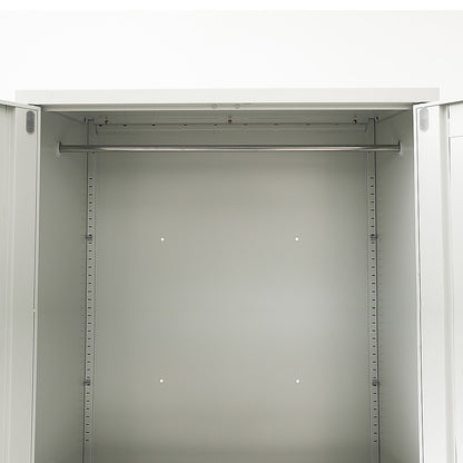 Two-Door Metal Cabinet Shelf Storage for Home Office Gym - Cosy Abode