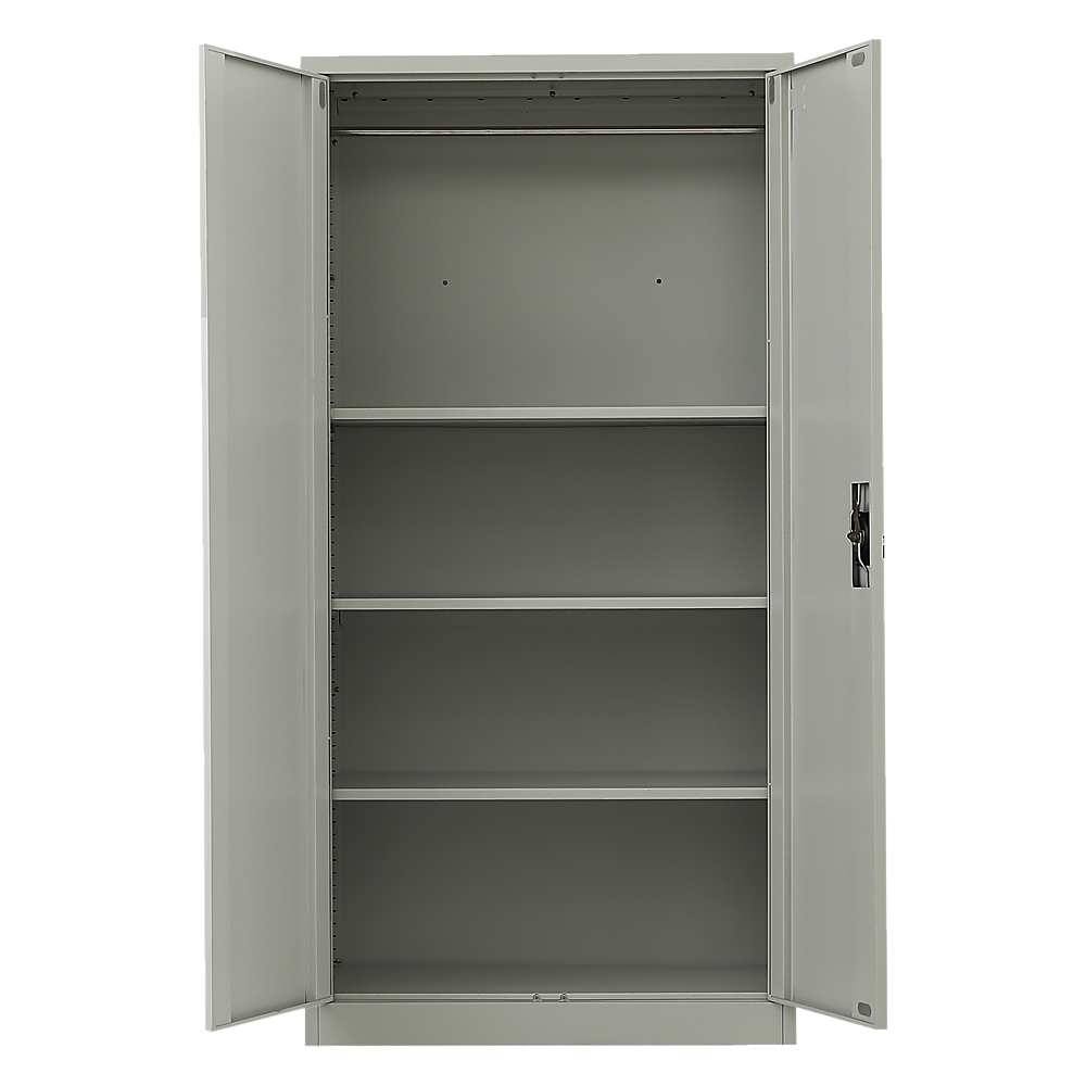 Two-Door Metal Cabinet Shelf Storage for Home Office Gym - Cosy Abode