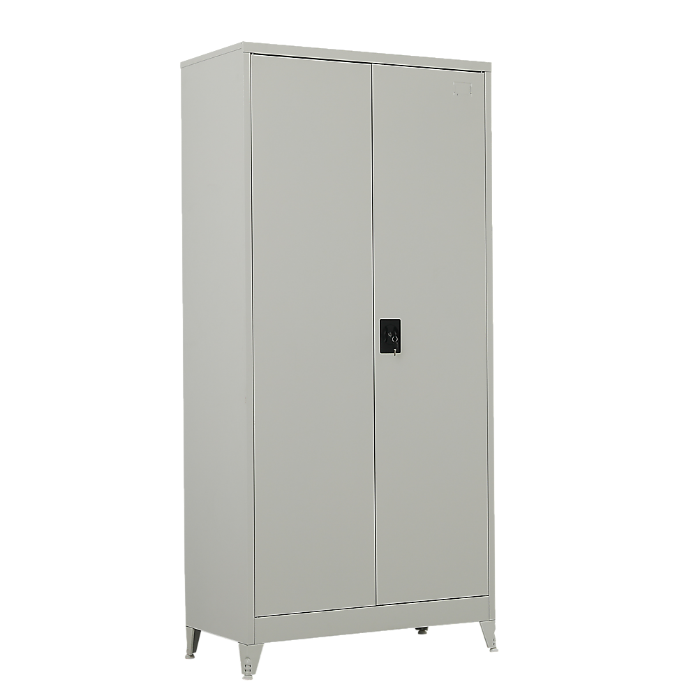 Two-Door Metal Cabinet Shelf Storage for Home Office Gym - Cosy Abode