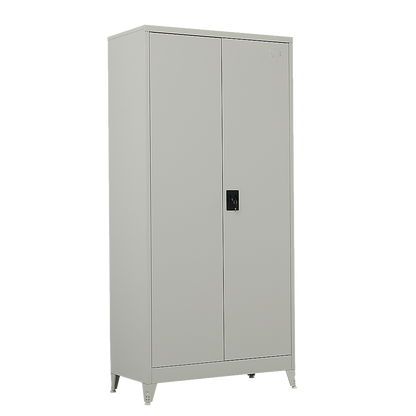 Two-Door Metal Cabinet Shelf Storage for Home Office Gym - Cosy Abode