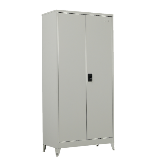 Two-Door Metal Cabinet Shelf Storage for Home Office Gym - Cosy Abode