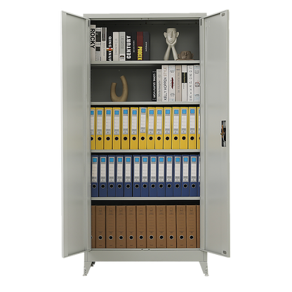 Two-Door Metal Cabinet Shelf Storage for Home Office Gym - Cosy Abode