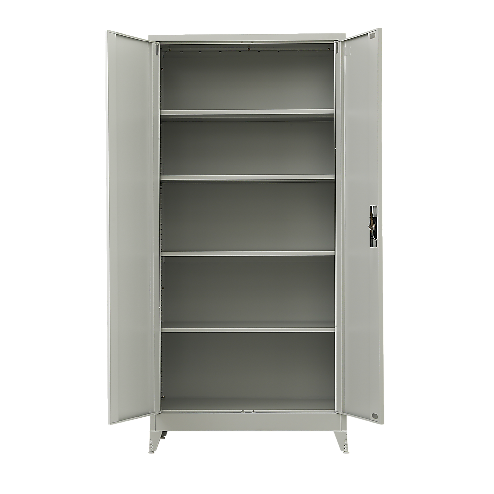 Two-Door Metal Cabinet Shelf Storage for Home Office Gym - Cosy Abode