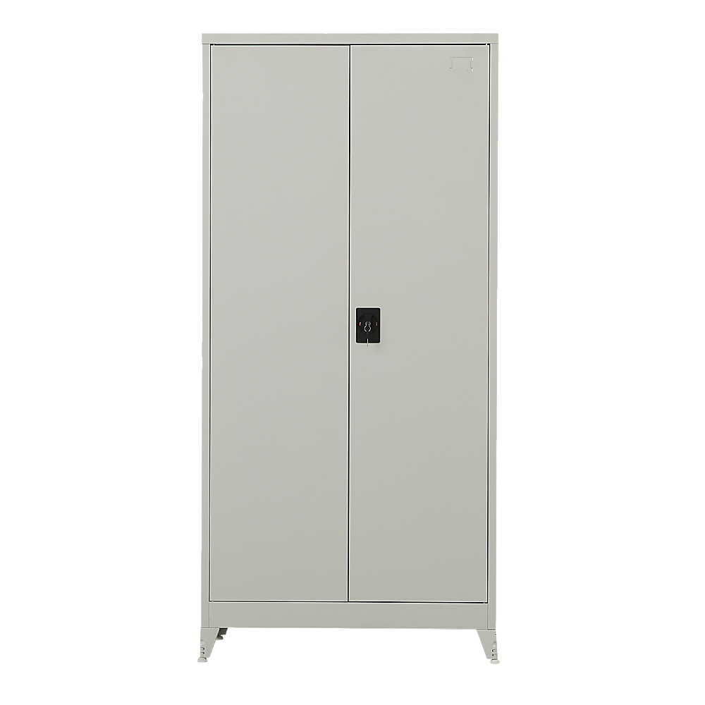 Two-Door Metal Cabinet Shelf Storage for Home Office Gym - Cosy Abode
