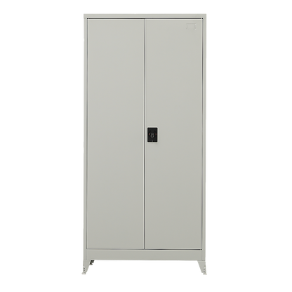 Two-Door Metal Cabinet Shelf Storage for Home Office Gym - Cosy Abode