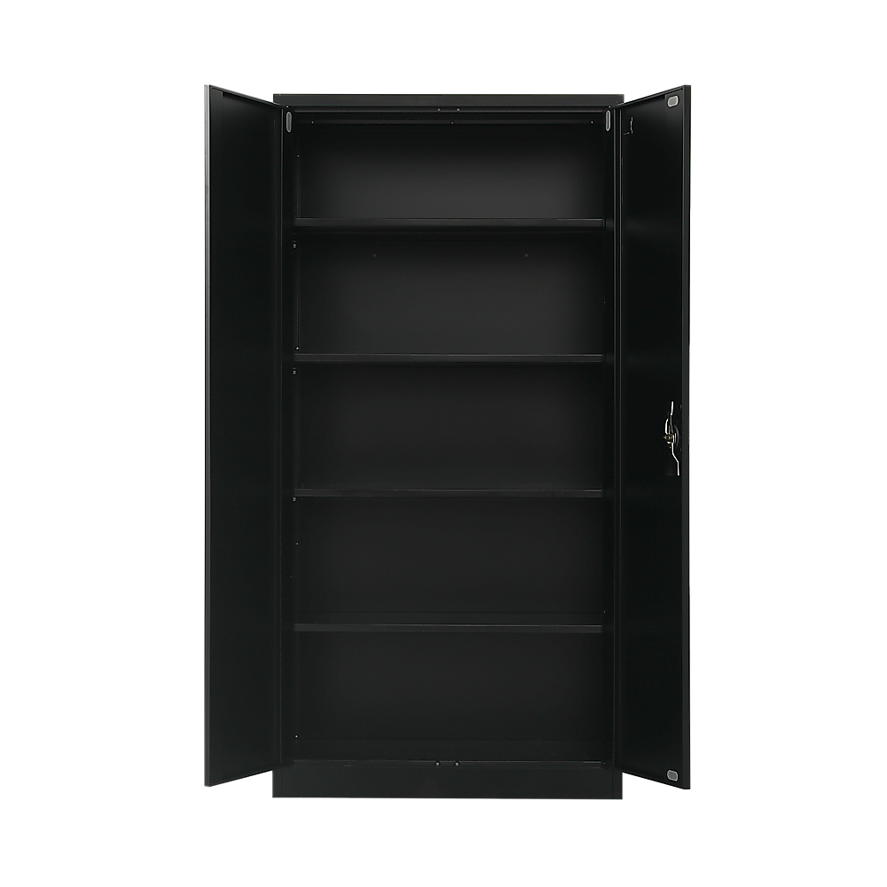 Two-Door Metal Cabinet Shelf Storage for Home Office Gym - Cosy Abode
