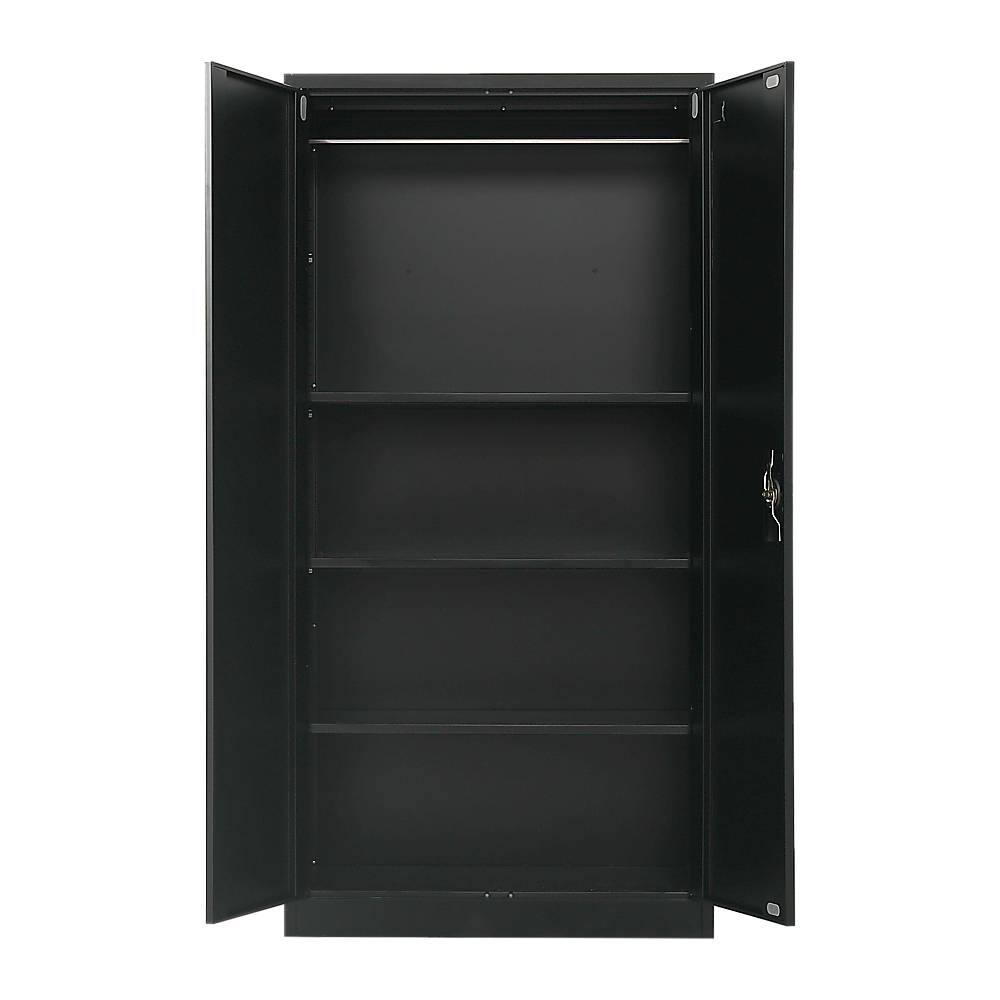 Two-Door Metal Cabinet Shelf Storage for Home Office Gym - Cosy Abode