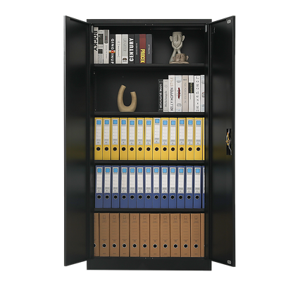 Two-Door Metal Cabinet Shelf Storage for Home Office Gym - Cosy Abode