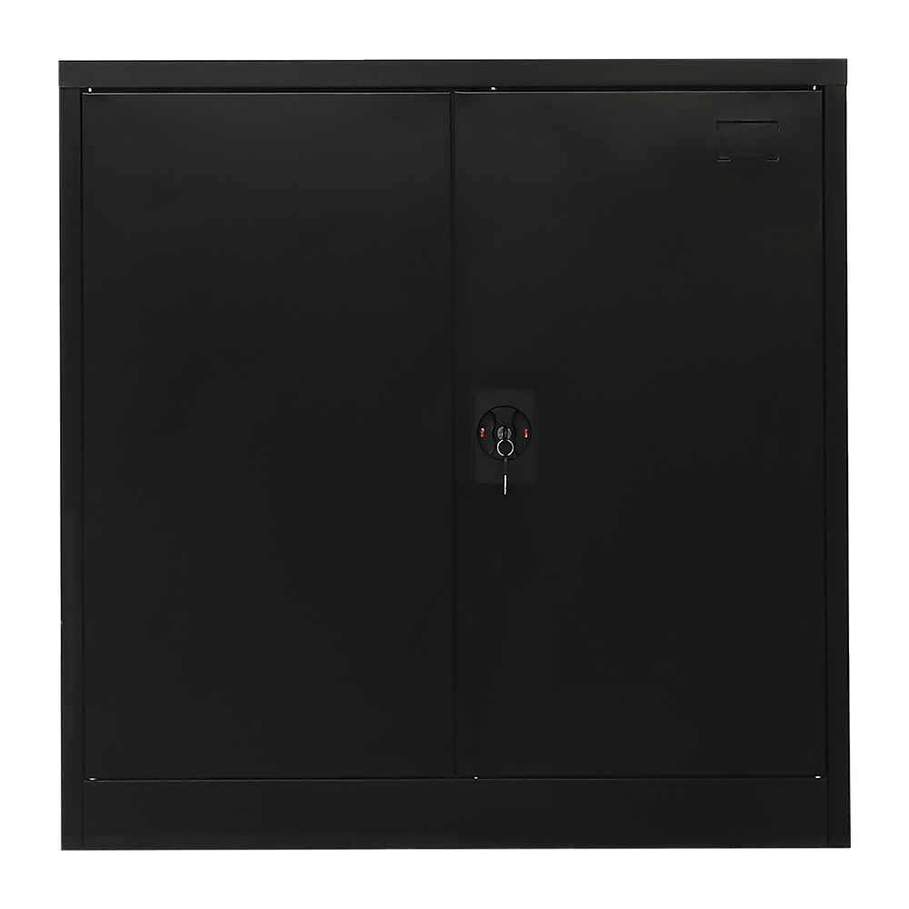 Two-Door Metal Short Cabinet Shelf Storage for Home Office Gym - Cosy Abode