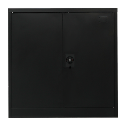 Two-Door Metal Short Cabinet Shelf Storage for Home Office Gym - Cosy Abode
