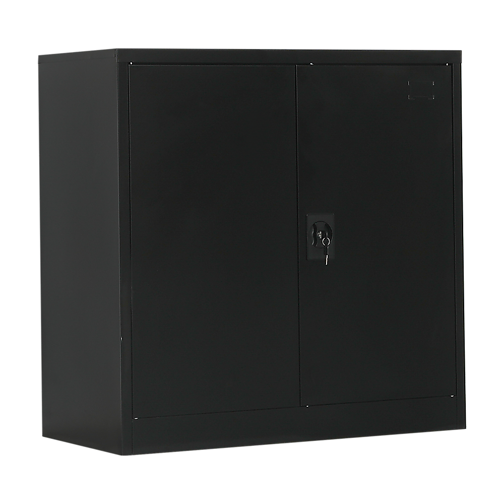 Two-Door Metal Short Cabinet Shelf Storage for Home Office Gym - Cosy Abode