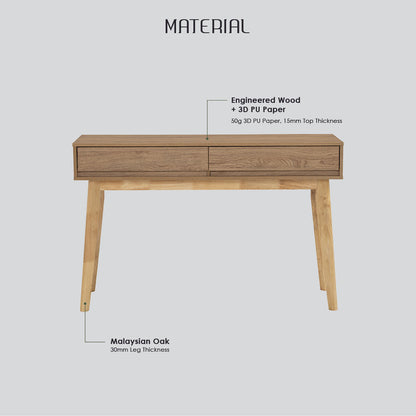 Hirado Console Hallway Table - Natural - Cosy Abode