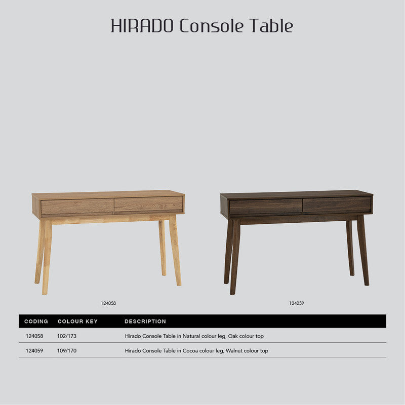 Hirado Console Hallway Table - Cocoa - Cosy Abode