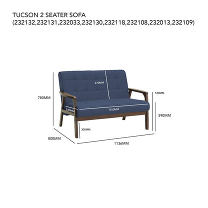Tucson 2 Seater Sofa - Cosy Abode