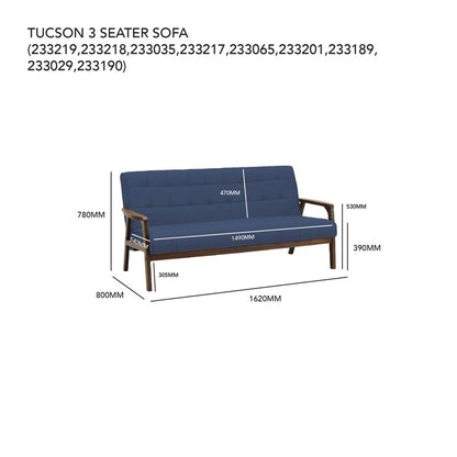 Tucson 3 Seater Sofa - Cosy Abode